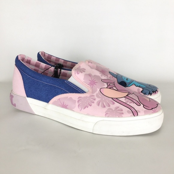Disney Stitch Low Top Slip-on Sneaker Boat Shoes NEW Women’s Sz 11 Pink Purple - Picture 8 of 14